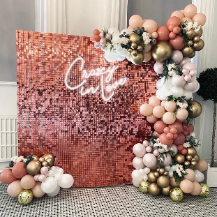 Shimmer Wall - Rose Gold