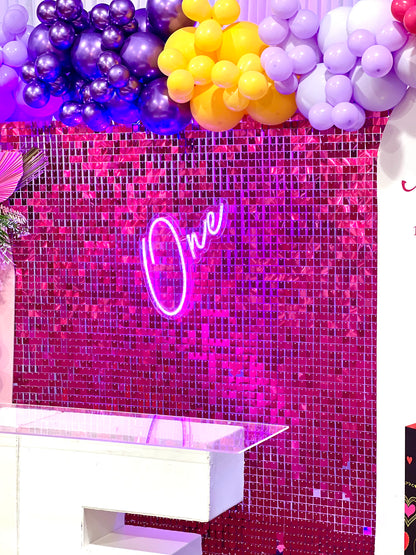 Hot pink Shimmer Wall