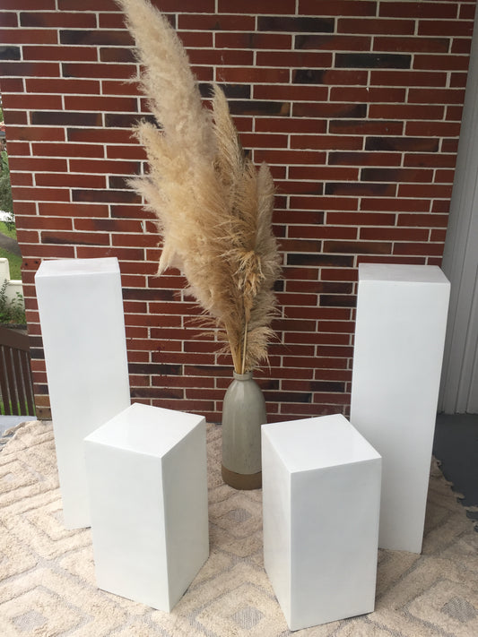 White Straight High Gloss Plinth SetX4