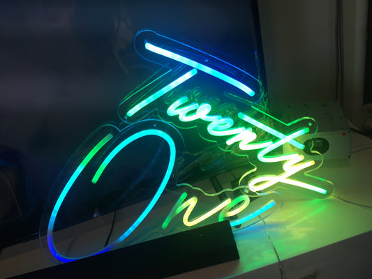 Twenty One Neon Sign