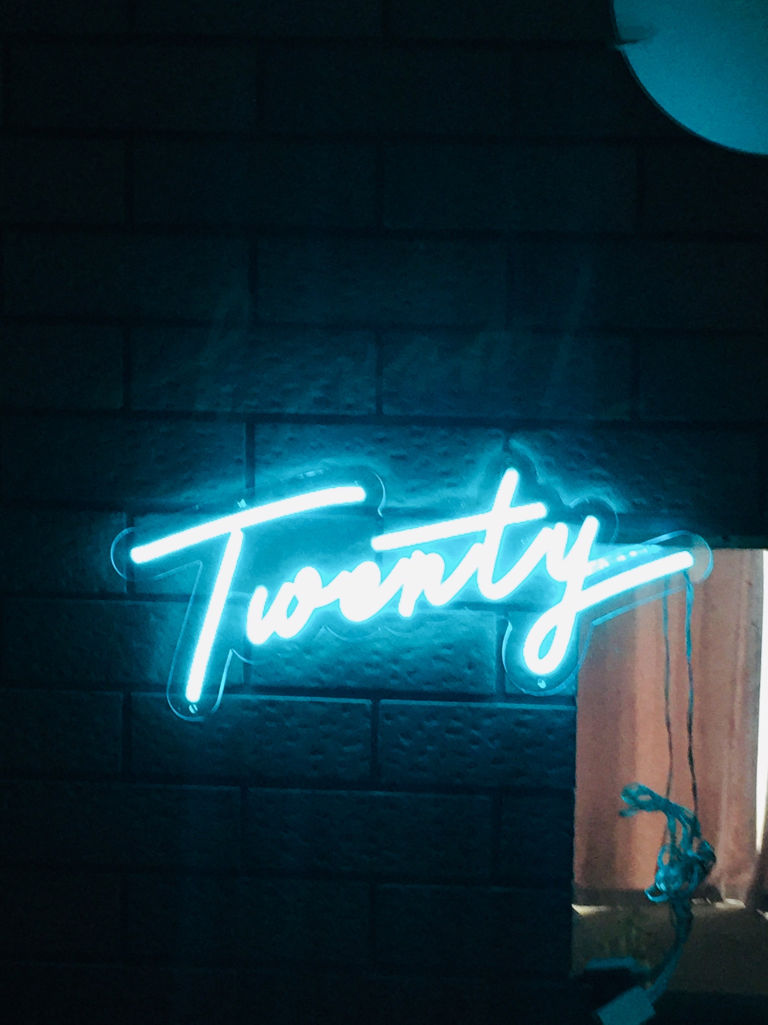 Twentyate Sign Twenty Neon Sign – HIRE 'N CHILL