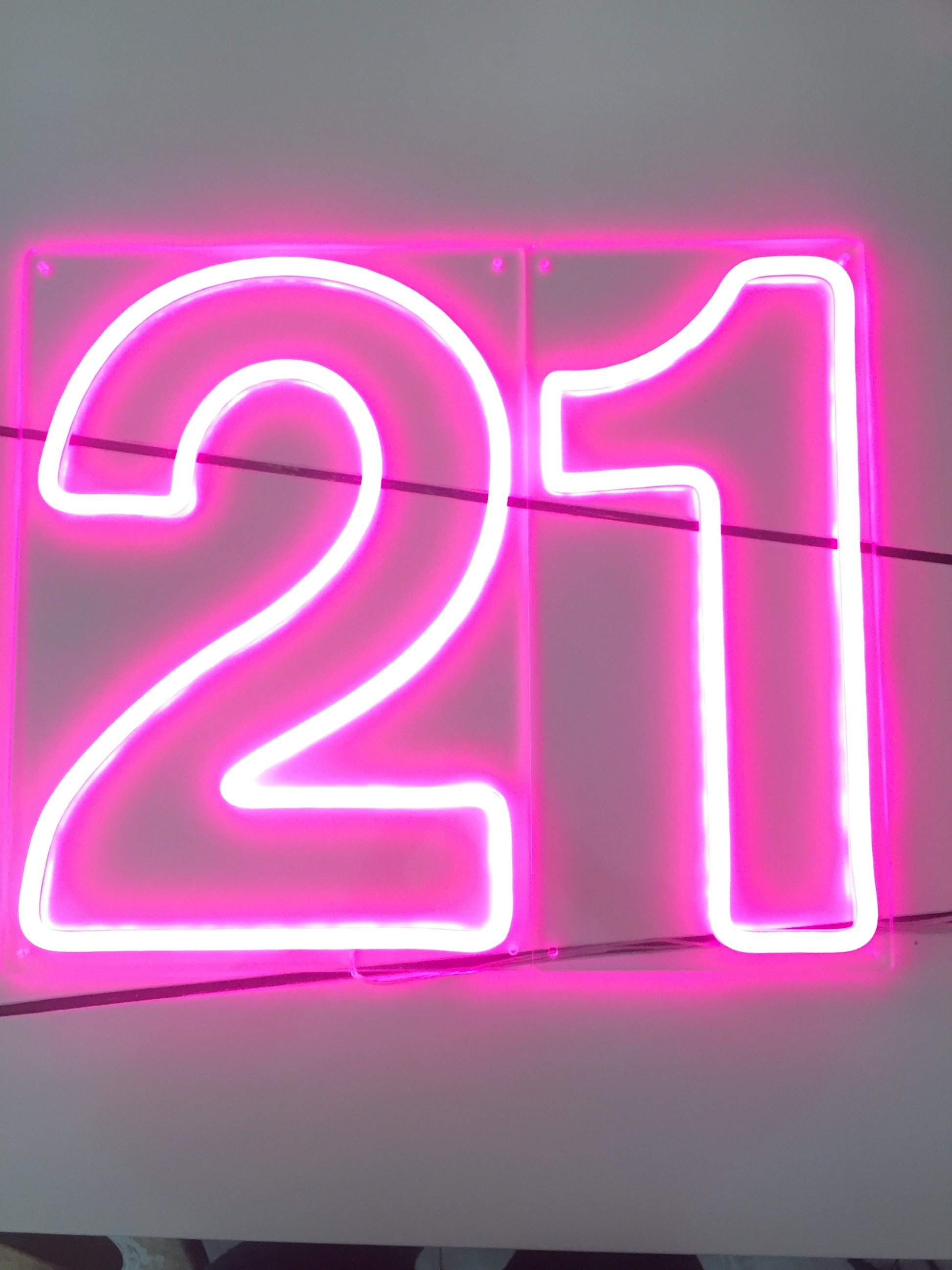 21 NEON SIGN