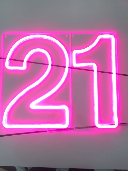 21 NEON SIGN
