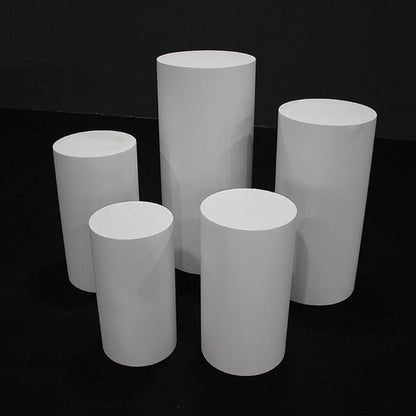 White Round Plinth Set